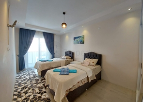 بسعر مغري - شقة مفروشة قريبة من البحر -2 غرفة وصالة - مهموتلار / الانيا 