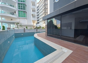 بسعر مغري - شقة مفروشة قريبة من البحر -2 غرفة وصالة - مهموتلار / الانيا 