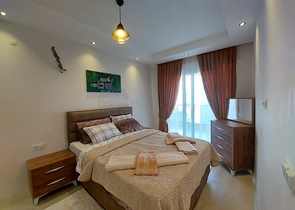 بسعر مغري - شقة مفروشة قريبة من البحر -2 غرفة وصالة - مهموتلار / الانيا 