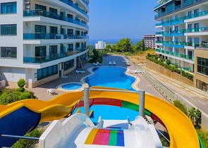 اطلالة بحر - شقة مفروشة  ضمن مجمع فاخر - في كارجي جاك / الانيا 