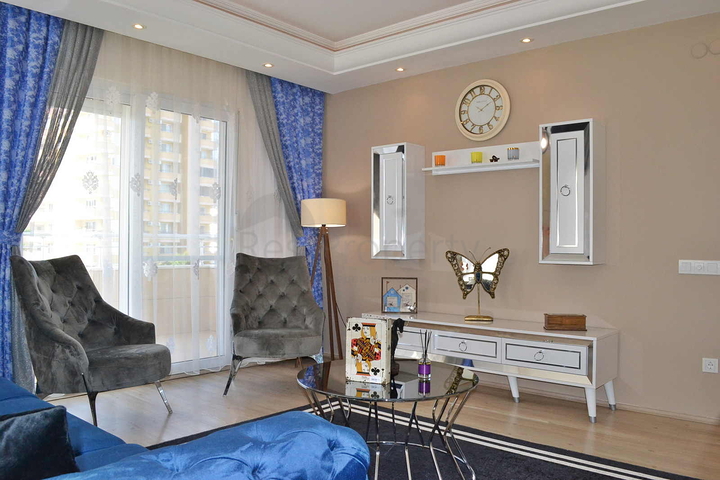 قريبة من البحر - شقة غرفتين وصالة - مفروشة -ضمن مجمع- مهموتلار / الانيا 