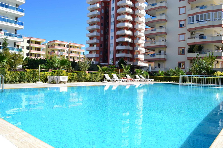 قريبة من البحر - شقة غرفتين وصالة - مفروشة -ضمن مجمع- مهموتلار / الانيا 