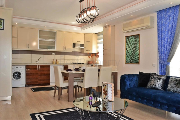 قريبة من البحر - شقة غرفتين وصالة - مفروشة -ضمن مجمع- مهموتلار / الانيا 