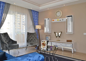 قريبة من البحر - شقة غرفتين وصالة - مفروشة -ضمن مجمع- مهموتلار / الانيا 