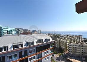 اطلالة بحر - دوبلكس 3 غرف وصالة -مفروشة - في مهموتلار / الانيا 