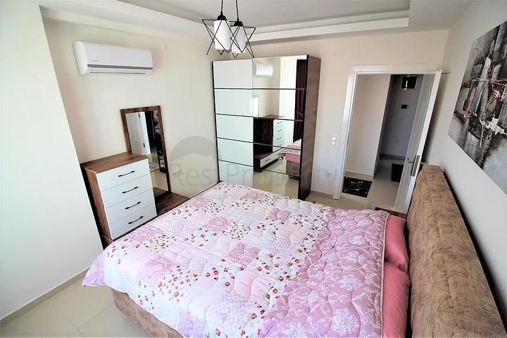 اطلالة بحر - شقة مفروشة - غرفة وصالة - بجانب الاسواق - في مهموتلار / الانيا