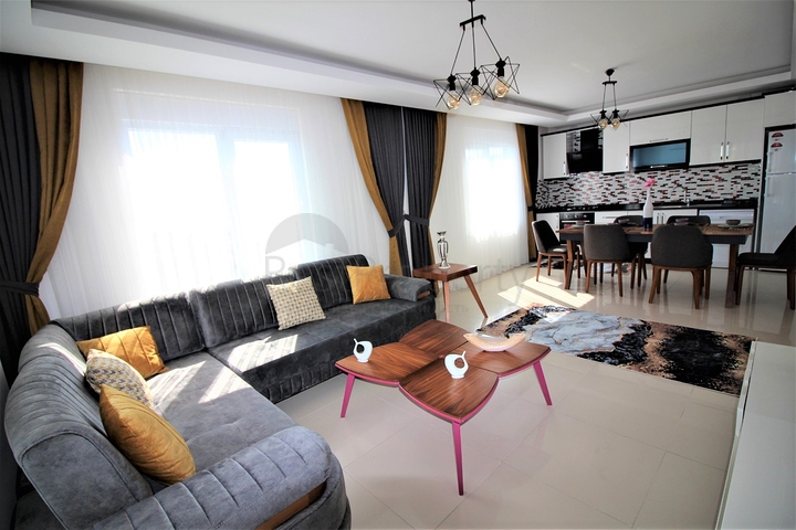 اطلالة بحر - شقة مفروشة - غرفة وصالة - بجانب الاسواق - في مهموتلار / الانيا