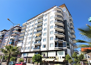 اطلالة بحر - شقة مفروشة - غرفة وصالة - بجانب الاسواق - في مهموتلار / الانيا