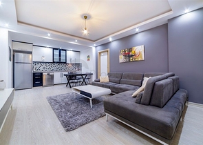 شقة عائلية من تصميم غرفتين وصالة -في منطقة جيكجلي الهادئة - الانيا