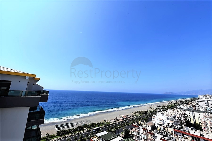 اطلالة بحر مباشرة - دوبلكس فاخرة 4 غرف وصالة - في مهموتلار / الانيا 