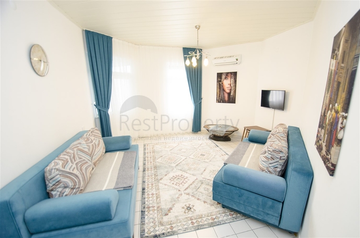 شقة 1 + 1 مع أثاث 5 دقائق من البحر في أنطاليا