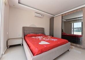 مع تراس واسع - دوبلكس مؤثثة - تصميم 3 غرف وصالة - ضمن مجمع سكني / كاستل / الانيا 