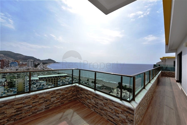 دوبلكس باطلالة بحرية مباشرة - 4 غرف وصالة - ضمن مجمع سكني - في مهموتلار / الانيا 