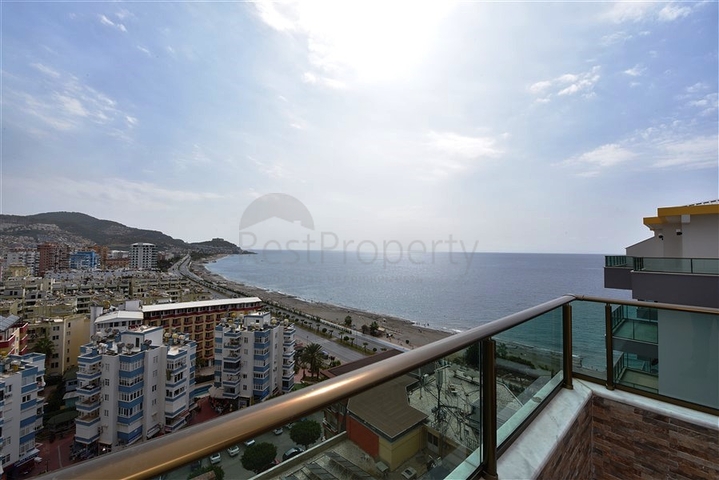 دوبلكس باطلالة بحرية مباشرة - 4 غرف وصالة - ضمن مجمع سكني - في مهموتلار / الانيا 