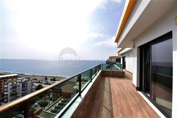 دوبلكس باطلالة بحرية مباشرة - 4 غرف وصالة - ضمن مجمع سكني - في مهموتلار / الانيا 