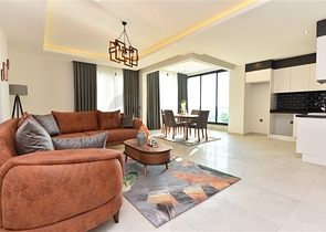 ضمن مجمع اول صف على البحر - شقة غرفتين وصالة - مفروشة - في كارجي جاك / الانيا 