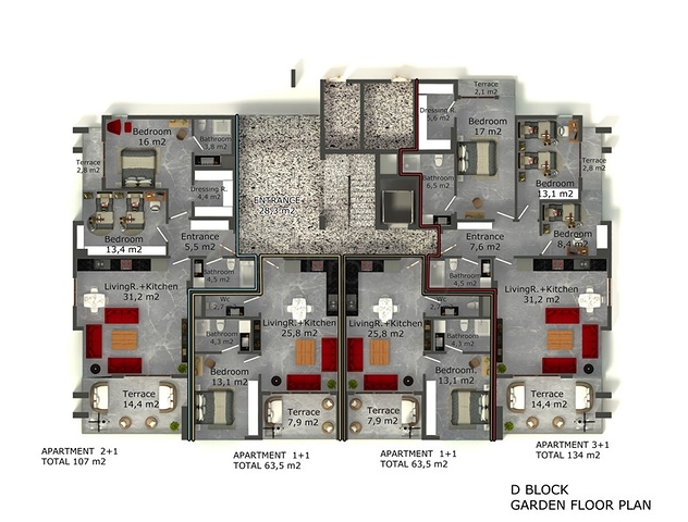 شقق بالتقسيط من شركة الانشاء - في مدينة الانيا / منطقة اوبا المركزية 