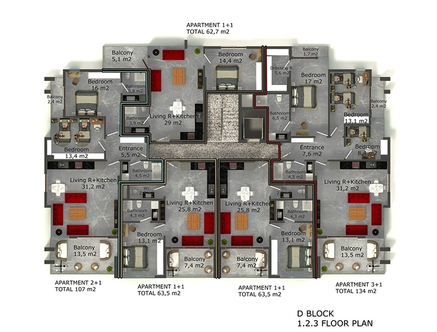 شقق بالتقسيط من شركة الانشاء - في مدينة الانيا / منطقة اوبا المركزية 