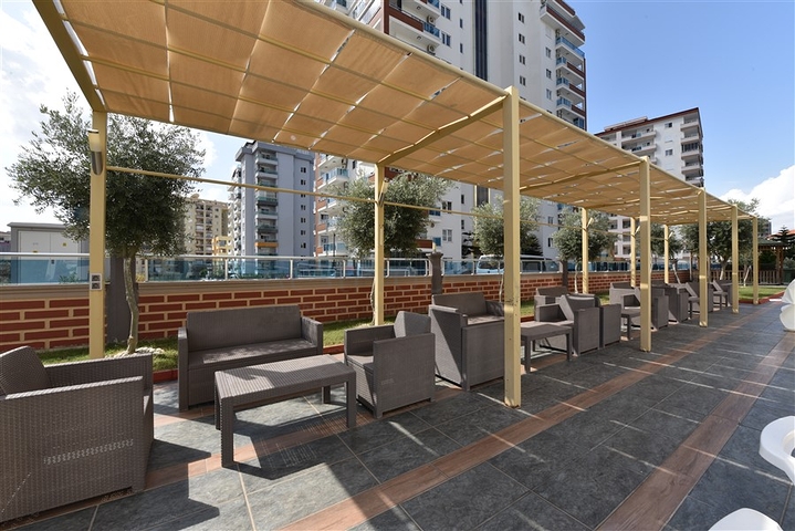 طابق مرتفع - شقة مفروشة - غرفة وصالة - مجمع مميز بخدمات  5 نجوم- مهموتلار / الانيا 