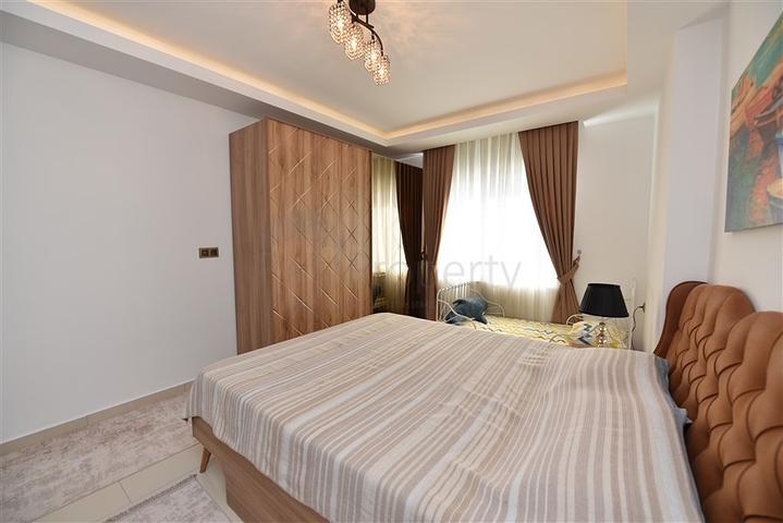 طابق مرتفع - شقة مفروشة - غرفة وصالة - مجمع مميز بخدمات  5 نجوم- مهموتلار / الانيا 