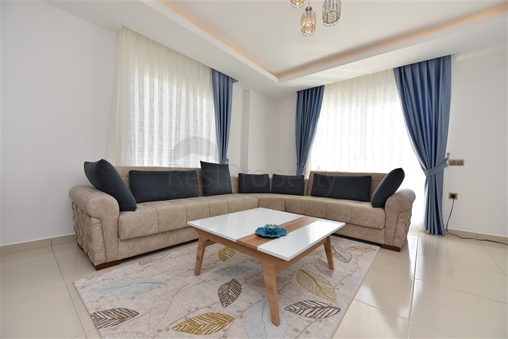 طابق مرتفع - شقة مفروشة - غرفة وصالة - مجمع مميز بخدمات  5 نجوم- مهموتلار / الانيا 