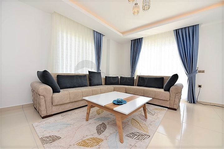 طابق مرتفع - شقة مفروشة - غرفة وصالة - مجمع مميز بخدمات  5 نجوم- مهموتلار / الانيا 