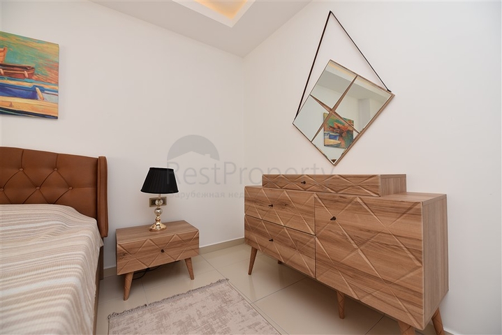 طابق مرتفع - شقة مفروشة - غرفة وصالة - مجمع مميز بخدمات  5 نجوم- مهموتلار / الانيا 