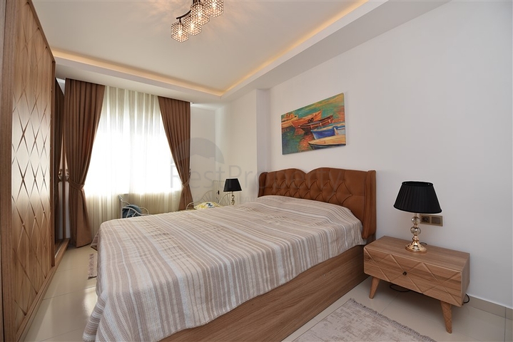 طابق مرتفع - شقة مفروشة - غرفة وصالة - مجمع مميز بخدمات  5 نجوم- مهموتلار / الانيا 