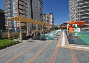 طابق مرتفع - شقة مفروشة - غرفة وصالة - مجمع مميز بخدمات  5 نجوم- مهموتلار / الانيا 