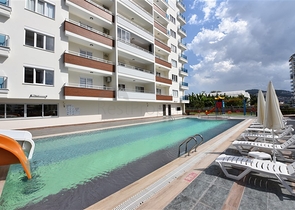 طابق مرتفع - شقة مفروشة - غرفة وصالة - مجمع مميز بخدمات  5 نجوم- مهموتلار / الانيا 