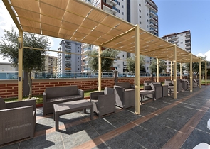 طابق مرتفع - شقة مفروشة - غرفة وصالة - مجمع مميز بخدمات  5 نجوم- مهموتلار / الانيا 