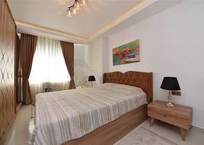 طابق مرتفع - شقة مفروشة - غرفة وصالة - مجمع مميز بخدمات  5 نجوم- مهموتلار / الانيا 