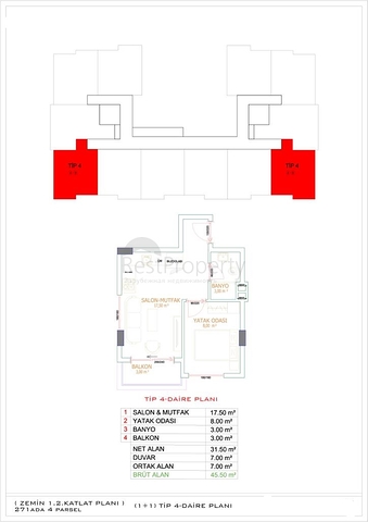 شقق بالتقسيط في الانيا - ضمن مجمع قيد الانشاء - في منطقة اوبا 