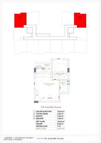 شقق بالتقسيط في الانيا - ضمن مجمع قيد الانشاء - في منطقة اوبا 