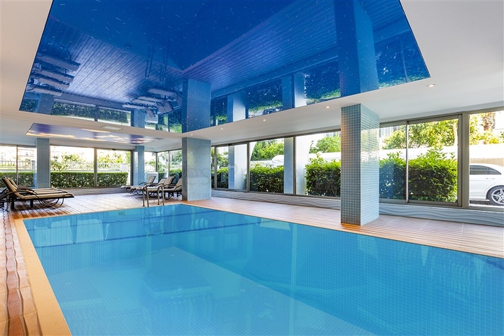 اطلالة بحر - شقة ضمن مجمع فاخر - تصميم 1+1 - في مهموتلار / الانيا 