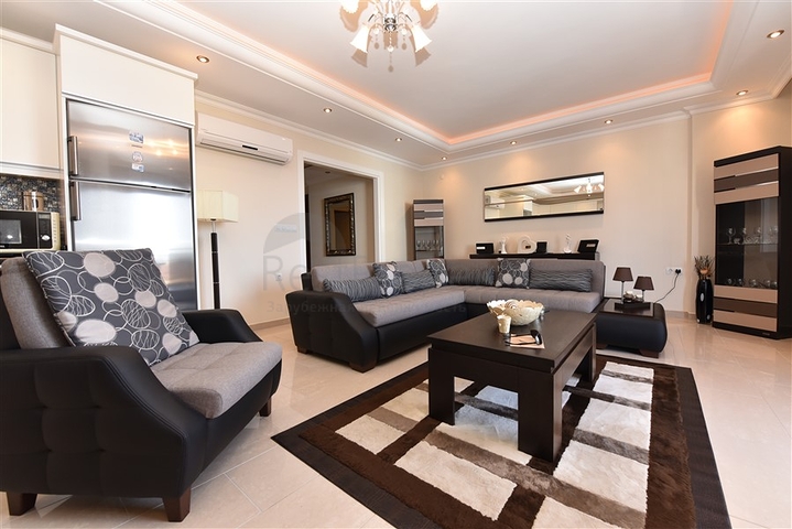 شقة اطلالة بحرية في الانيا -تصميم 2 غرفة وصالة - مفروشة - في منطقة مهوتلار / الانيا 