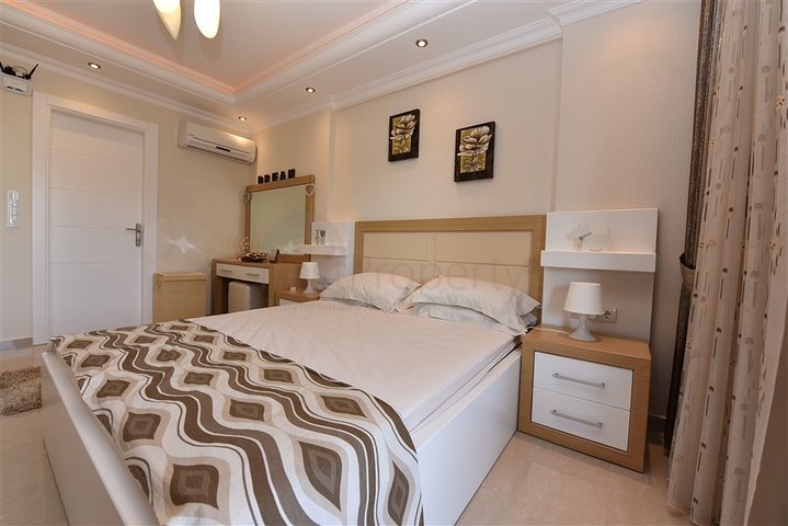 شقة اطلالة بحرية في الانيا -تصميم 2 غرفة وصالة - مفروشة - في منطقة مهوتلار / الانيا 