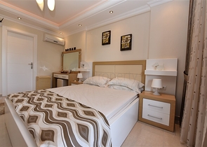 شقة اطلالة بحرية في الانيا -تصميم 2 غرفة وصالة - مفروشة - في منطقة مهوتلار / الانيا 