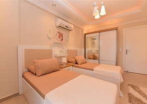 شقة اطلالة بحرية في الانيا -تصميم 2 غرفة وصالة - مفروشة - في منطقة مهوتلار / الانيا 