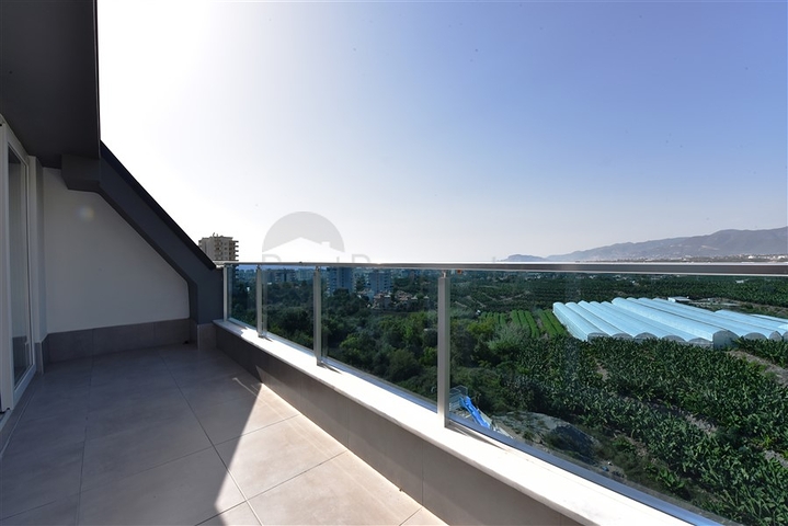 دوبلكس اطلالة بحر وجبل - 2 غرفة وصالة - مجمع سكني حديث - مهموتلار / الانيا 