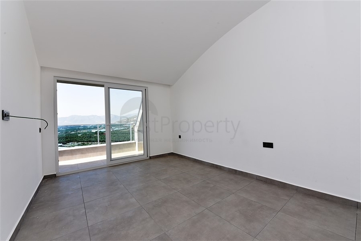 دوبلكس اطلالة بحر وجبل - 2 غرفة وصالة - مجمع سكني حديث - مهموتلار / الانيا 