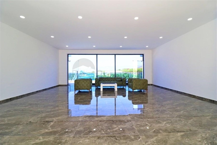 دوبلكس اطلالة بحر وجبل - 2 غرفة وصالة - مجمع سكني حديث - مهموتلار / الانيا 