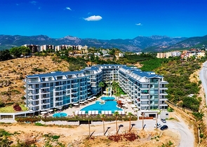 مجمع للعطلات او السكن الدائم - شقة تصميم 1+1 - في منطقة كاستل الراقية / الانيا 