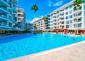 مجمع للعطلات او السكن الدائم - شقة تصميم 1+1 - في منطقة كاستل الراقية / الانيا 