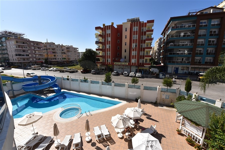 ضمن مجمع فاخر - شقة غرفة وصالة مؤثثة - قريبة من البحر - في مهموتلار / الانيا 