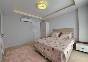 بسعر مناسب - شقة مؤثثة من تصميم 1+2 غرفتين وصالة - ضمن مجمع سكني - في مهموتلار / الانيا 