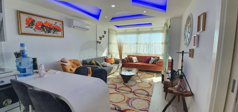 طابق مرتفع - شقة انيقة من تصميم 1+1 - ضمن مجمع - في مهموتلار / الانيا 