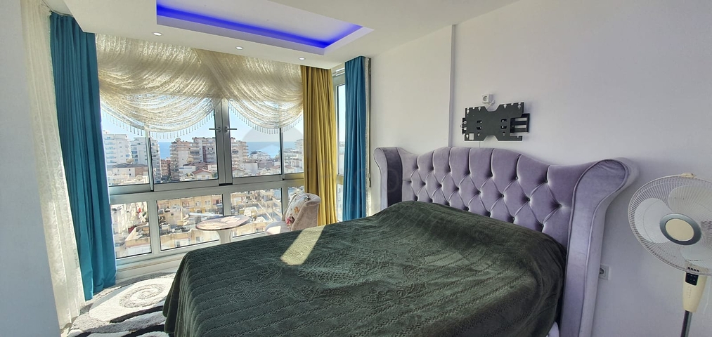 طابق مرتفع - شقة انيقة من تصميم 1+1 - ضمن مجمع - في مهموتلار / الانيا 