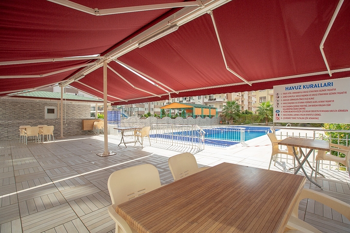 طابق مرتفع - شقة انيقة من تصميم 1+1 - ضمن مجمع - في مهموتلار / الانيا 