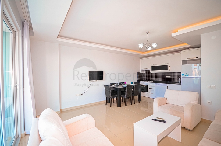 اطلالة بحر - طابق مرتفع - شقة غرفة وصالة مفروشة - في مهموتلار / الانيا 